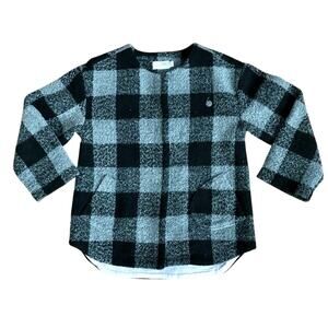 Elle Baby Plaid Buffalo Check Button Down Peacoat Black and Gray Girl’s Size 6/7